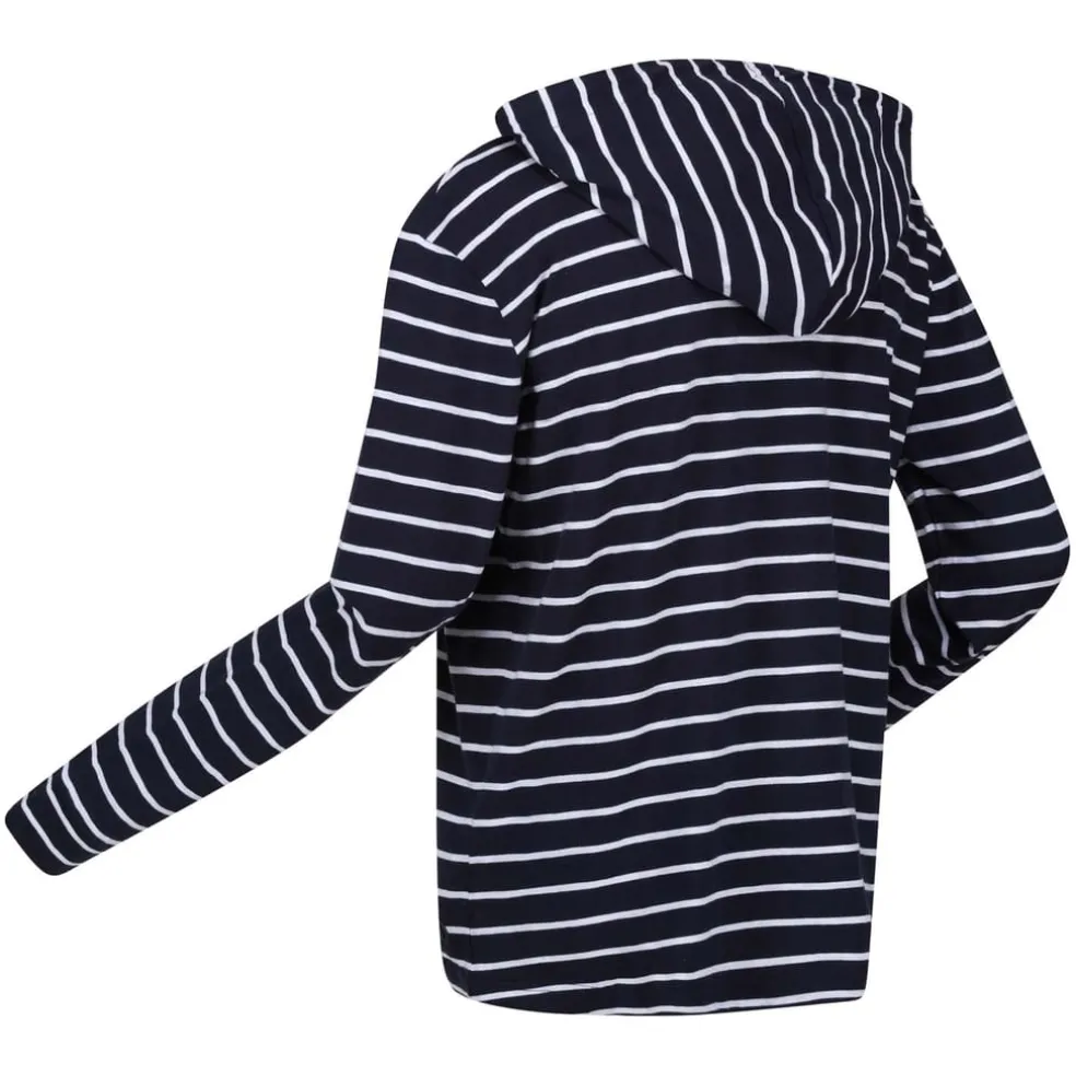 Regatta Monsal Striped Hoodie in Navy-White