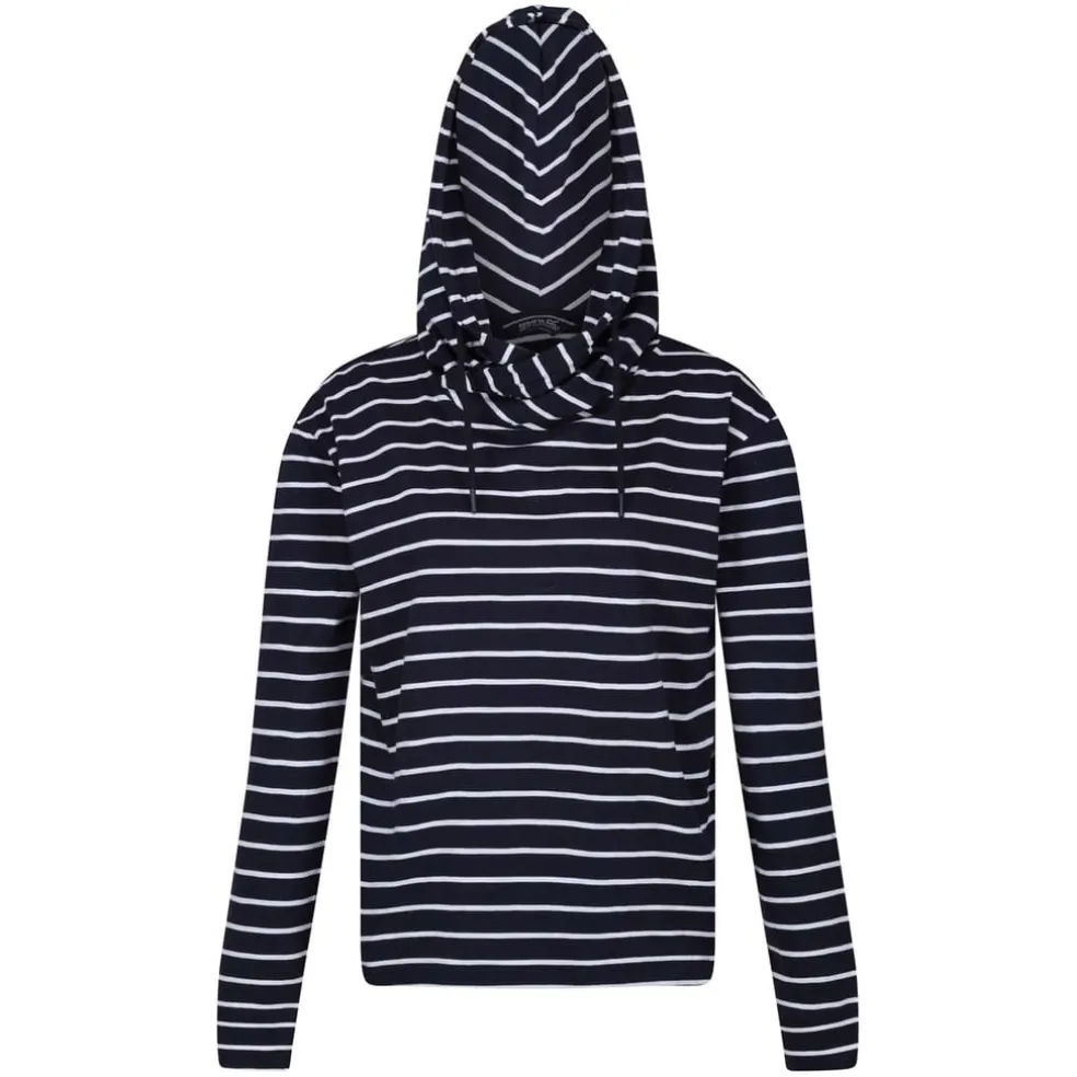 Regatta Monsal Striped Hoodie in Navy-White