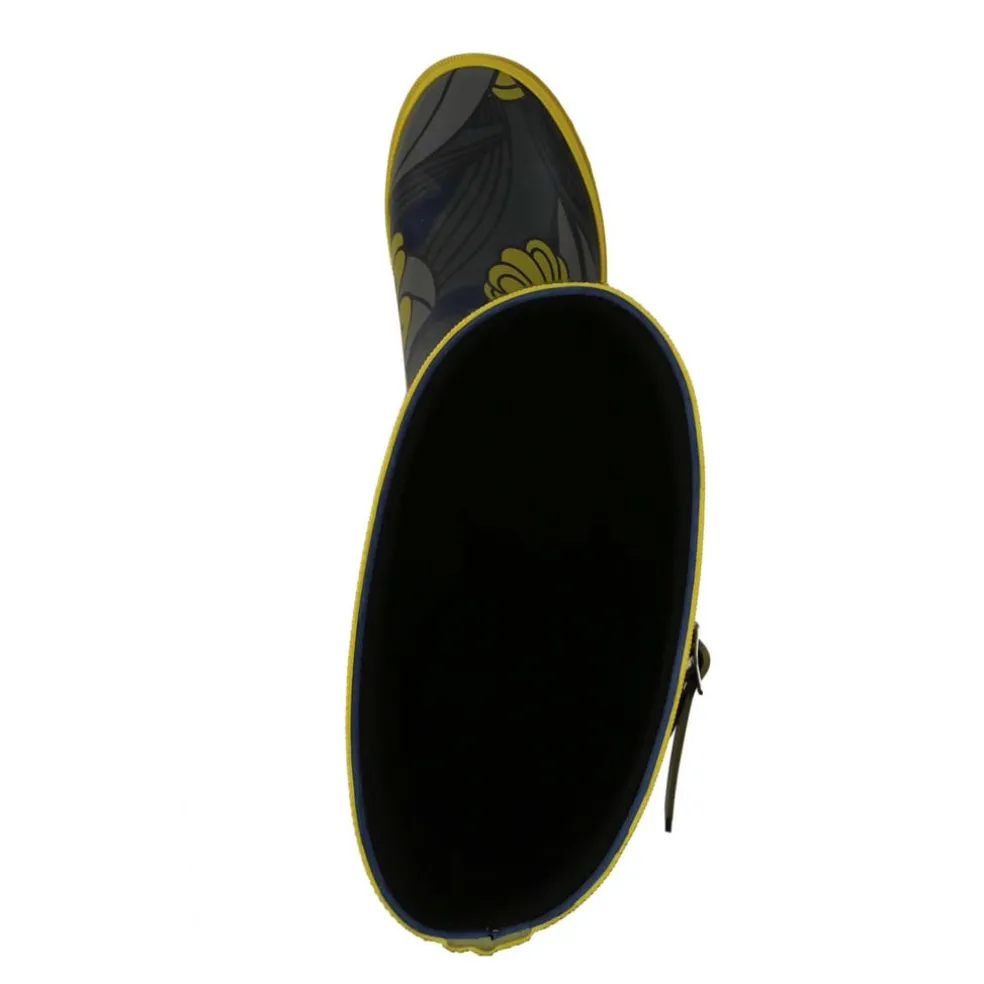 Regatta Orla Kiely High Wellington Boots in Blue yellow