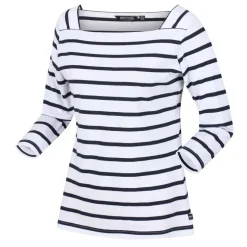 Regatta Polexia Cotton 3/4 Top in White Navy