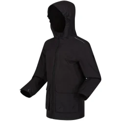 Regatta Salman Waterproof Jacket Unisex Kids in Black