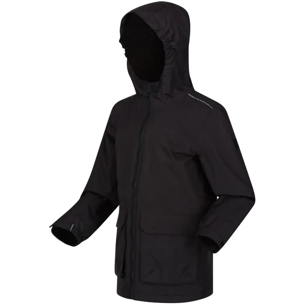 Regatta Salman Waterproof Jacket Unisex Kids in Black