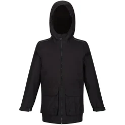 Regatta Salman Waterproof Jacket Unisex Kids in Black