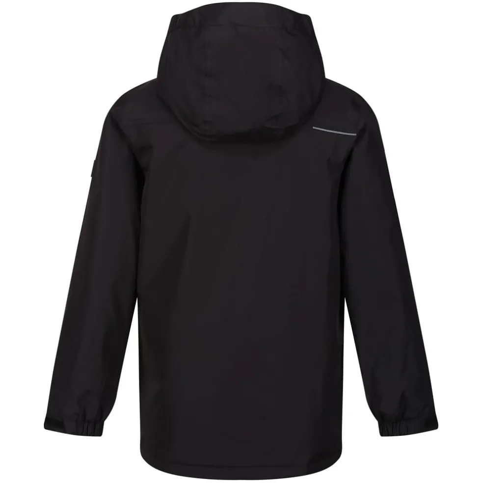 Regatta Salman Waterproof Jacket Unisex Kids in Black