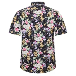 Replay Floral Print Regular Fit Shirt in Black