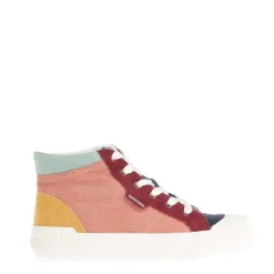 Rocket Dog Cheery Corduroy High Top Trainers in Multi colour