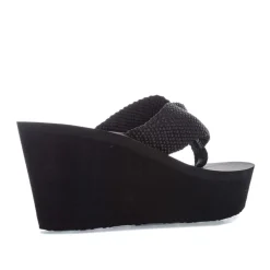Rocket Dog Diver Wedge Sandals in Black