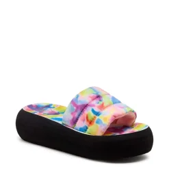 Rocket Dog Splash Tie Dye Flatform Slide Sandals in Pink