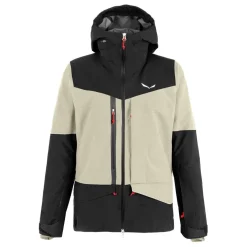 Salewa Hooded Shell Regular Fit Jacket in Cream