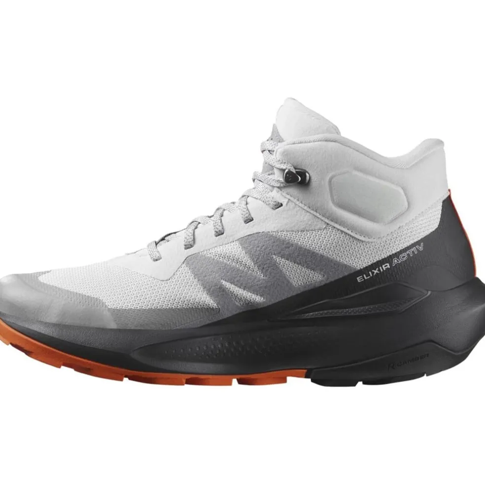 Salomon Mens Elixir Activ Mid GorE-Tex Walking Shoe in Grey