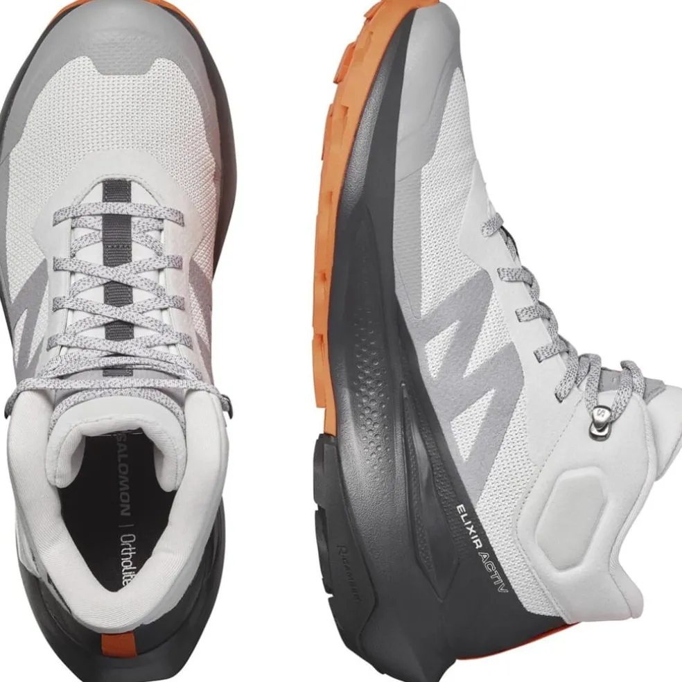 Salomon Mens Elixir Activ Mid GorE-Tex Walking Shoe in Grey