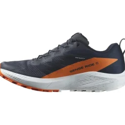 Salomon Mens Sense Ride 5 Goretex Trail Running Shoes in Blue