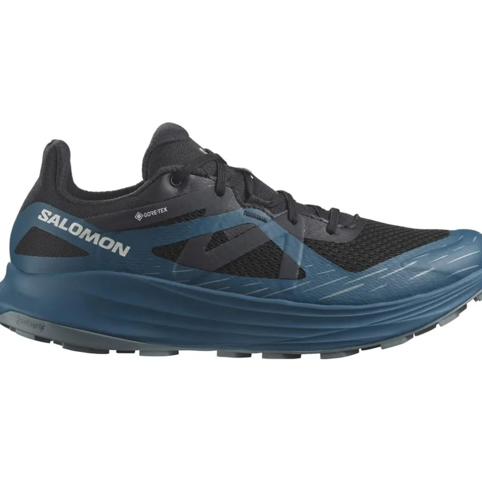 Salomon Mens Ultra Flow Goretex Running Shoes in Black