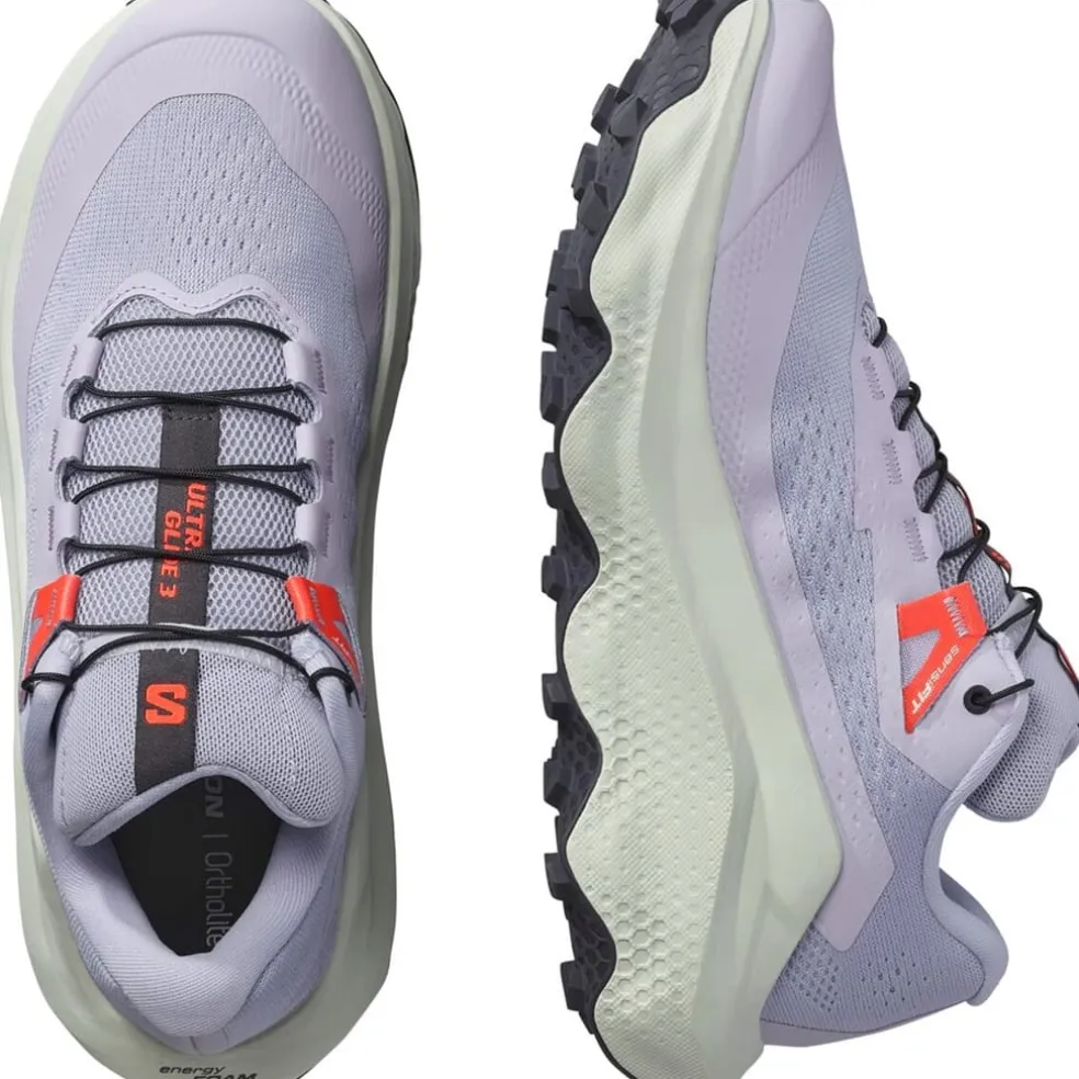 Salomon Womens Ultra Glide 3 Running Shoes in Purple