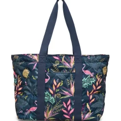 Sara Miller London Quilt Floral Patterned Tote with Detachable Strap in Multi