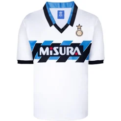 Score Draw Mens Internazionale Away Shirt 1990 1991 in White