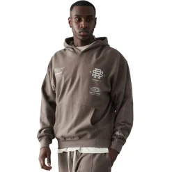 Series 55 Versus Front Back Logo Hoodie in Brown