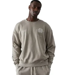 Series 55 Vitels Logo Crewneck Sweatshirt in Stone