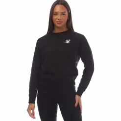 SikSilk Essentials Crewneck Sweatshirt in Black
