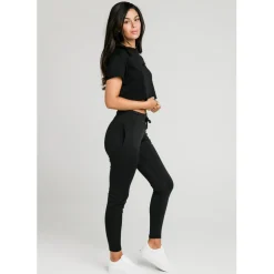 SikSilk Essentials Retro Box-Fit Cropped T-Shirt in Black