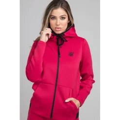 SikSilk Exhibit Athlete Track Jacket in Pink