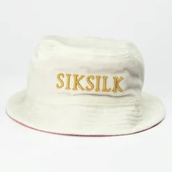 SikSilk Lettering Bucket Hat in Cream