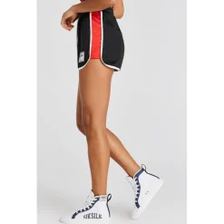 SikSilk Panelled Runner Shorts in Black