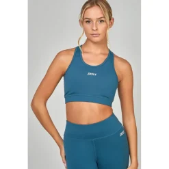 SikSilk Sports Essentials Crop Top in Teal
