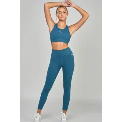 SikSilk Sports Essentials Crop Top in Teal