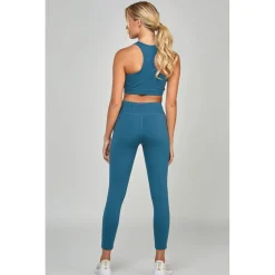 SikSilk Sports Essentials Crop Top in Teal