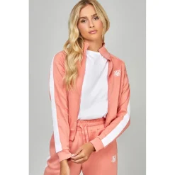 SikSilk Tapered Track Top in Coral