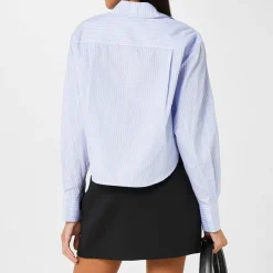 Simkhai Renata Cropped Shirt in Blue