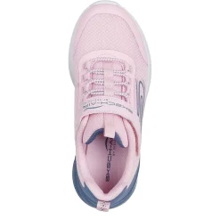 Skechers Bungee And Strap Mesh Sneaker W Mid Runners Girls in Pink