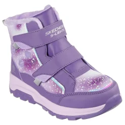 Skechers Double Strap Lighted Mid Trainers in Purple