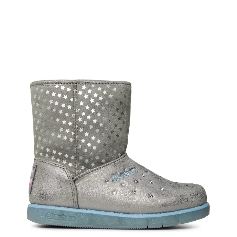 Skechers Glitz Glam Ankle Boots in Silver