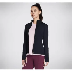 Skechers Go Walk High Neck Slim Fit Jacket in Black