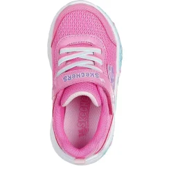 Skechers Gore And Strap Thematic Wrap Sneaker Runners Girls in Pink