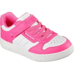 Skechers Gore And Strap Sneaker W Qtr Perfs Low Top Trainers Girls in Pink