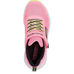 Skechers Gore And Strap Solid Mesh Sneaker W Runners Girls in Pink