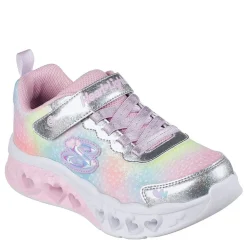 Skechers Heart Gradient Print Trainers in Silver