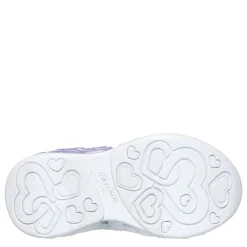 Skechers Heart Graphic Low Top Running Sneakers in Silver