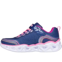 Skechers Heart Lights Retro Heart Light Up Trainers in Blue