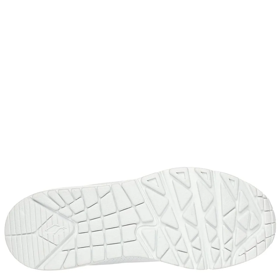 Skechers Lace Up Lateral Zip Sneaker W Holog Low Top Trainers Girls in White