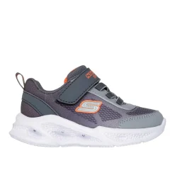 Skechers Lighted Gore And Strap Sneaker W Mult Light Up Trainers Boys in Grey