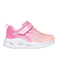 Skechers Lighted Gore And Strap Sneaker W Ombr Light Up Trainers Girls in Pink