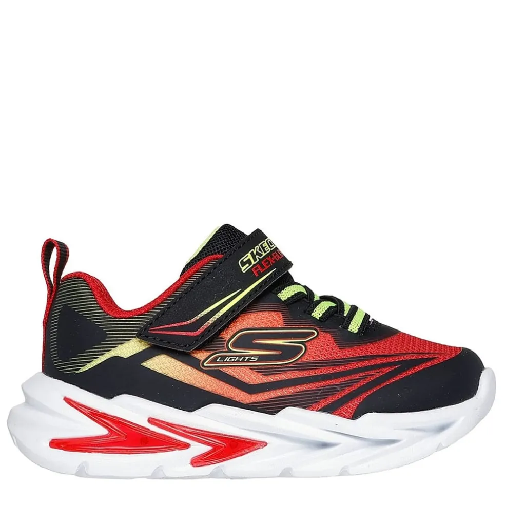 Skechers Lighted Gore And Strap Sneaker W Mids Light Up Trainers Boys in Black