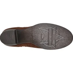 Skechers Metal Tassel Zipper Heeled Bootie in Brown