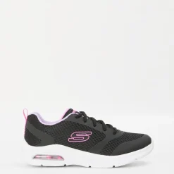 Skechers Microspec Low Top Flat Heel Sneakers in Black