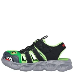 Skechers S Lights Thermo Flash Slides in Black