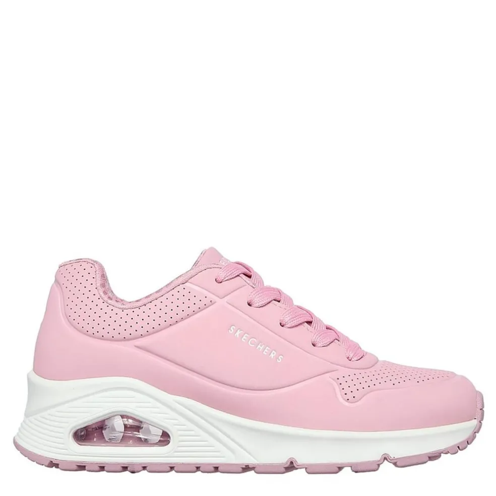Skechers Uno Stand On Air Junior Girls Trainers in Pink